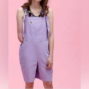Lucy & Yak Original Cotton Overall Shorts in Lavender- Size 30 - NWT